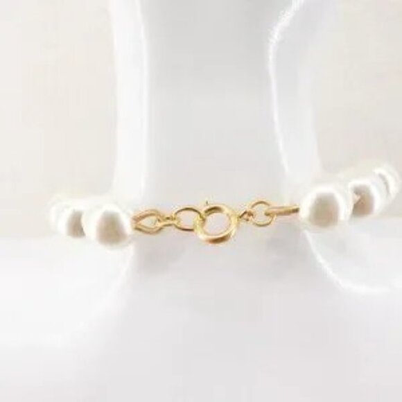 Tory Burch Roxanne Pearl Necklace Gold/ Ivory OS - Picture 5 of 8